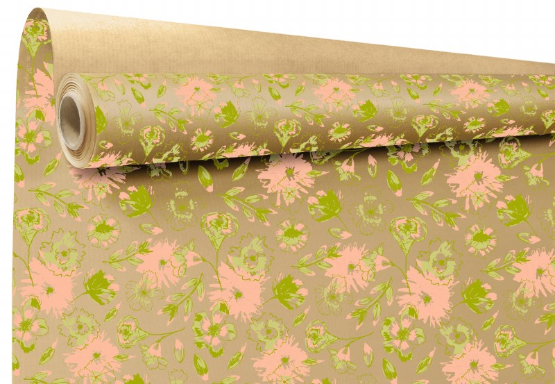 Kraft Paper Nat/ Orange/Peach 79cm x 40m