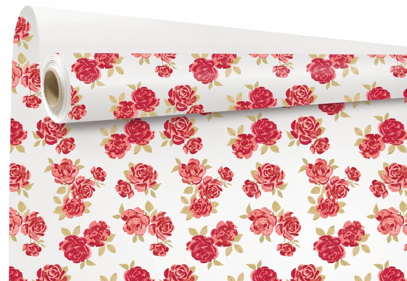Kraft Paper Elsa White/ Red 79cm x 40m