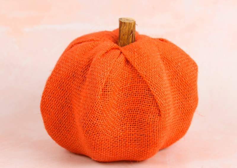 Jute Decorative Pumpkin Orange 15cm