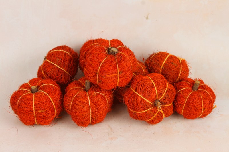 Picture of Sisal Pumpkin Bag Orange x 9