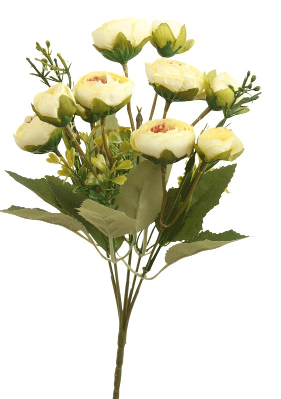 Picture of Artificial Mini Ranunculus Bunch Lemon x 10
