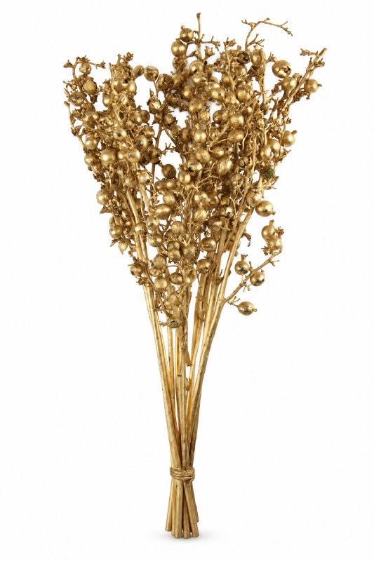 Dried Painted Gold Blackberry Pods x 12 Stems 60cm