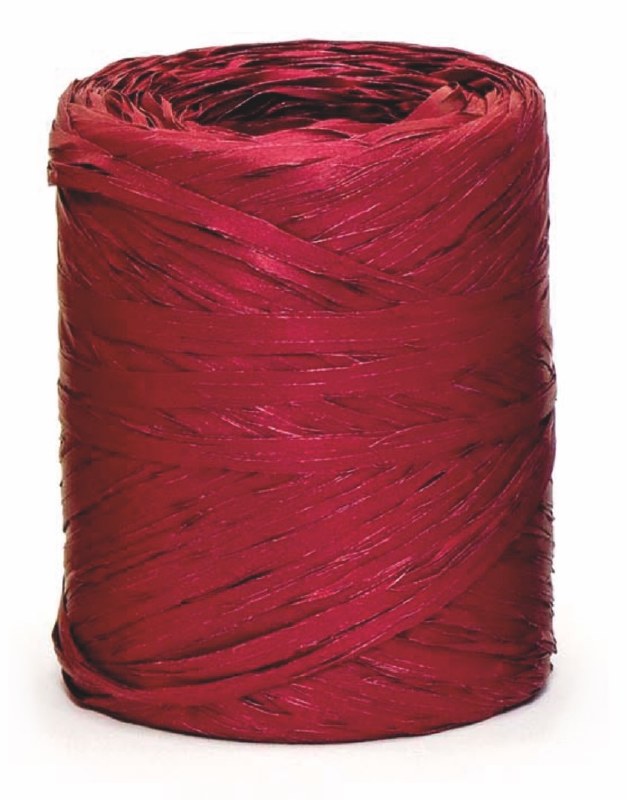 Poly Raphia Ribbon 200m Burgundy