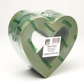 Oasis Open Heart Foam Base 10" x 2pcs