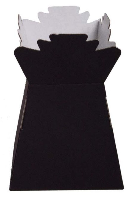 Box of 30 black living florist vases, height- 25cm