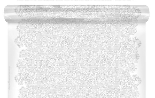 Florist Cello Broderie White 80cm x 100m
