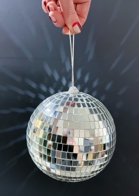 Disco Bauble 15cm Silver x 1