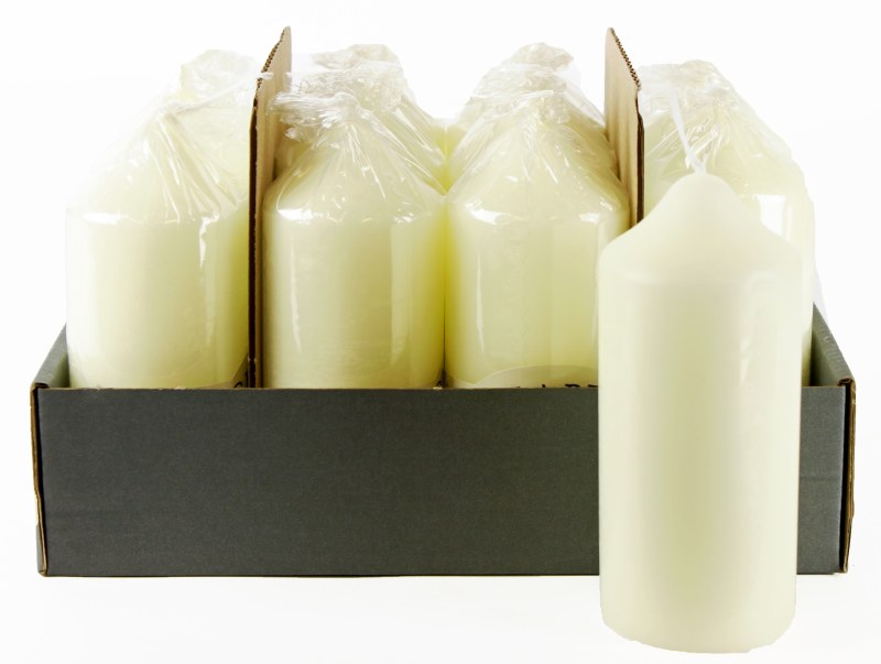 Church Candle 115mm x 50mm x 12 Pcs Ivory