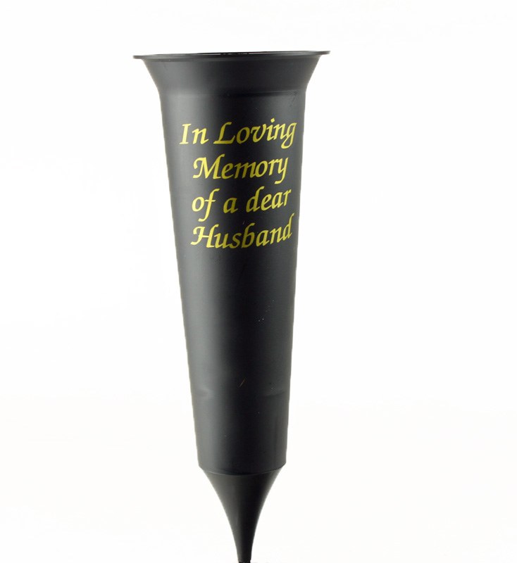 Florist Grave Vase Spike In Loving Memory Of A Dear Husband x 5pcs
