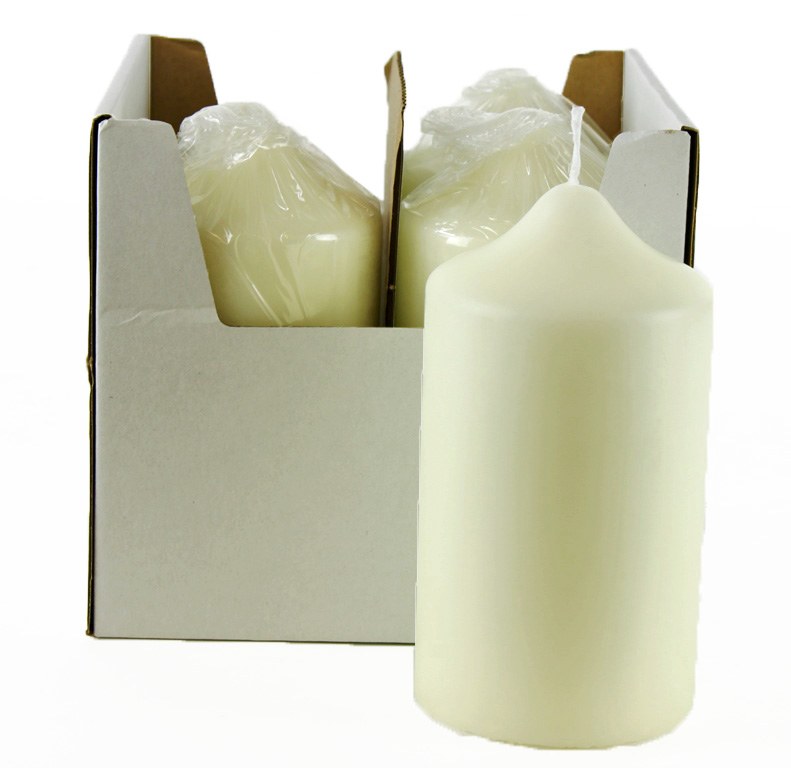Church Candles 150mm x 80mm x 4 pcs Ivory