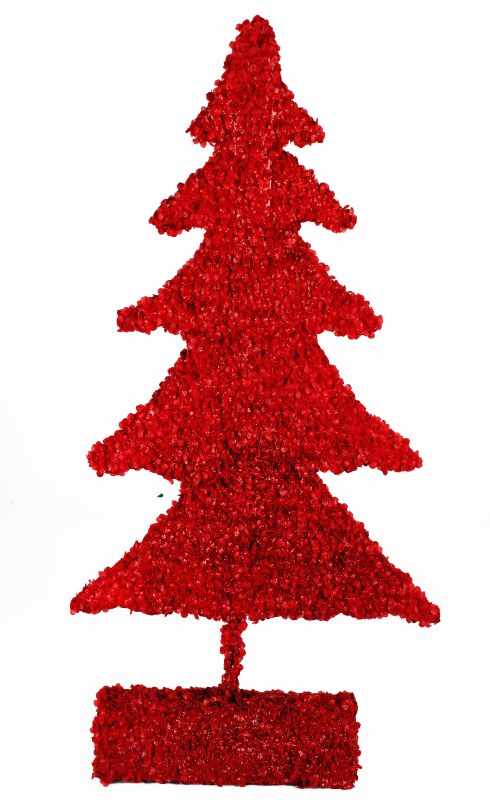 Red glitter Christmas tree 25"