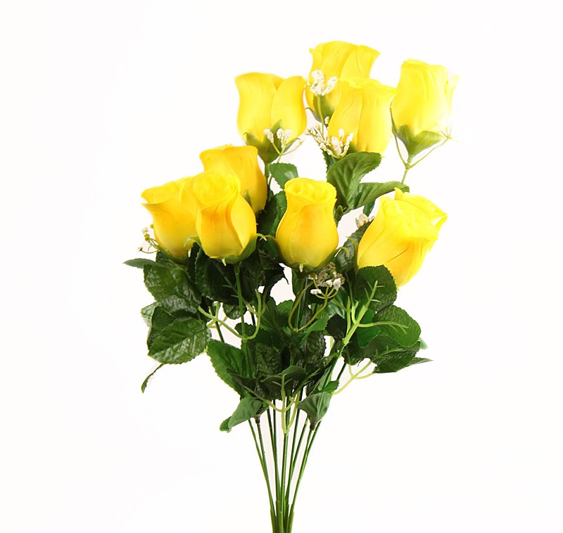 Yellow Artificial Rose Bunch