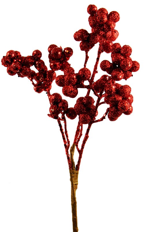 Artificial Red Berry Stem 80cm -  : Trevor