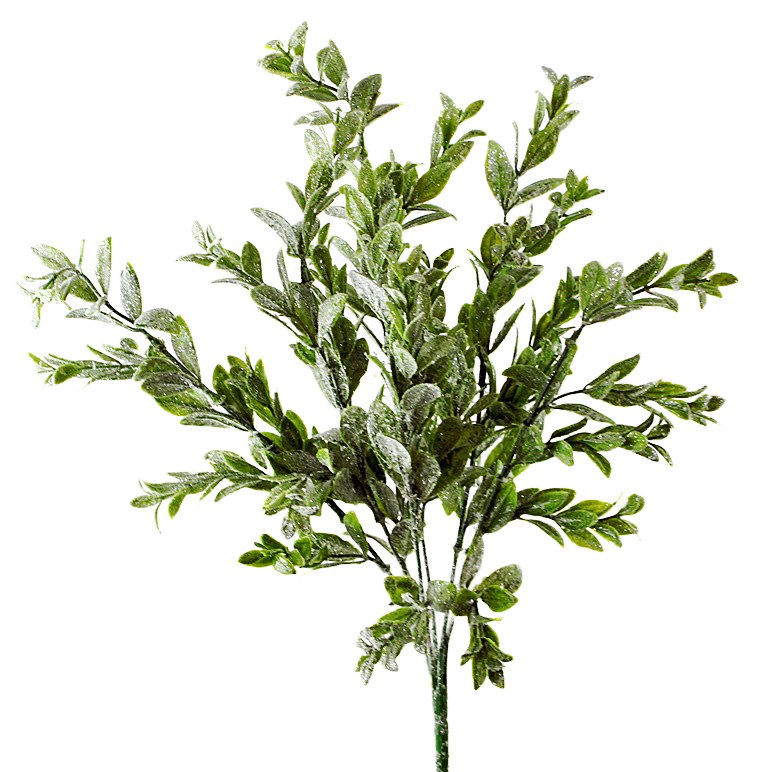 Frosted Glitter Eucalyptus Leaves Bunch