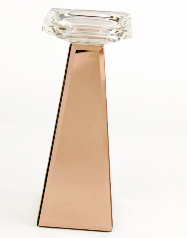 Rose Gold Crystal Candle Holder 9cmx9cmx23cm