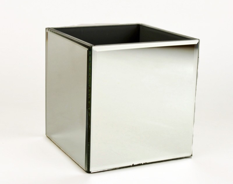 Mirrored Cube Vase 14cmx14cmx14cm