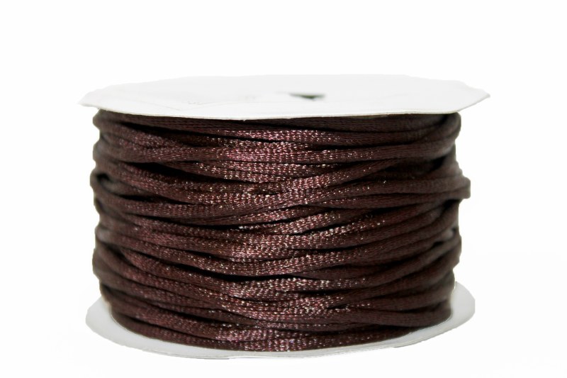 Brown string decorative ribbon, 10 yards