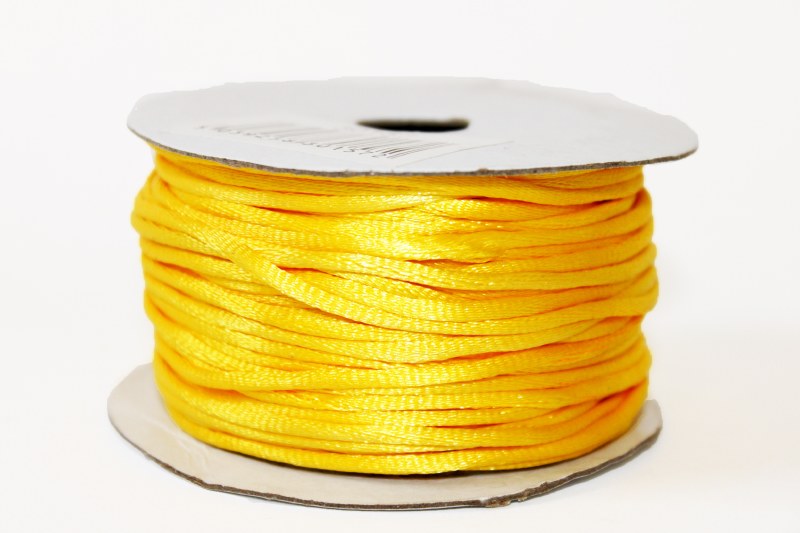 Yellow string decorative ribbon, 10 yards