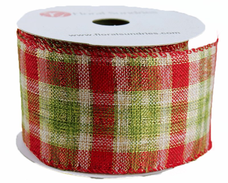 Picture of Ribbon Wired Edge Tartan 2.5" x 10 Yards