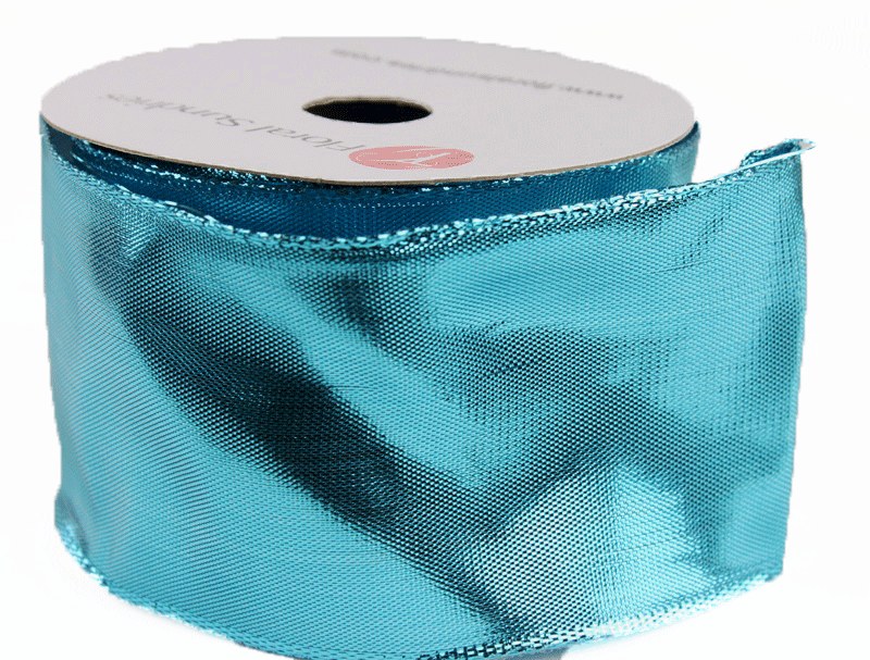 Picture of Metallic Wired Edge Ribbon Turqouise 2.5" x 10yards
