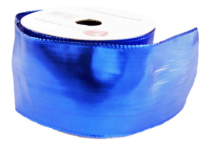 Picture of Wired Edge Ribbon Blue 2.5" x 10 Yards