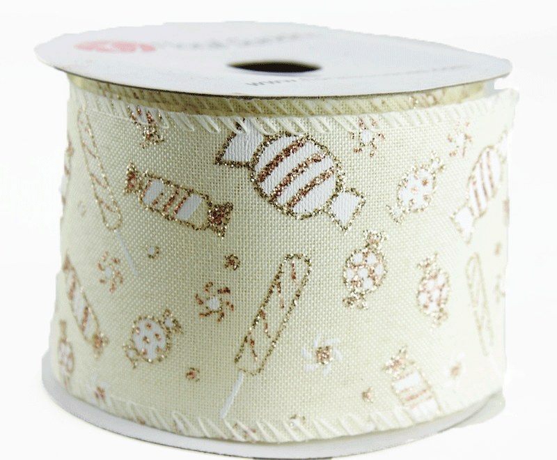 Christmas Ribbon Wired Edge 2.5" x 10 Yards