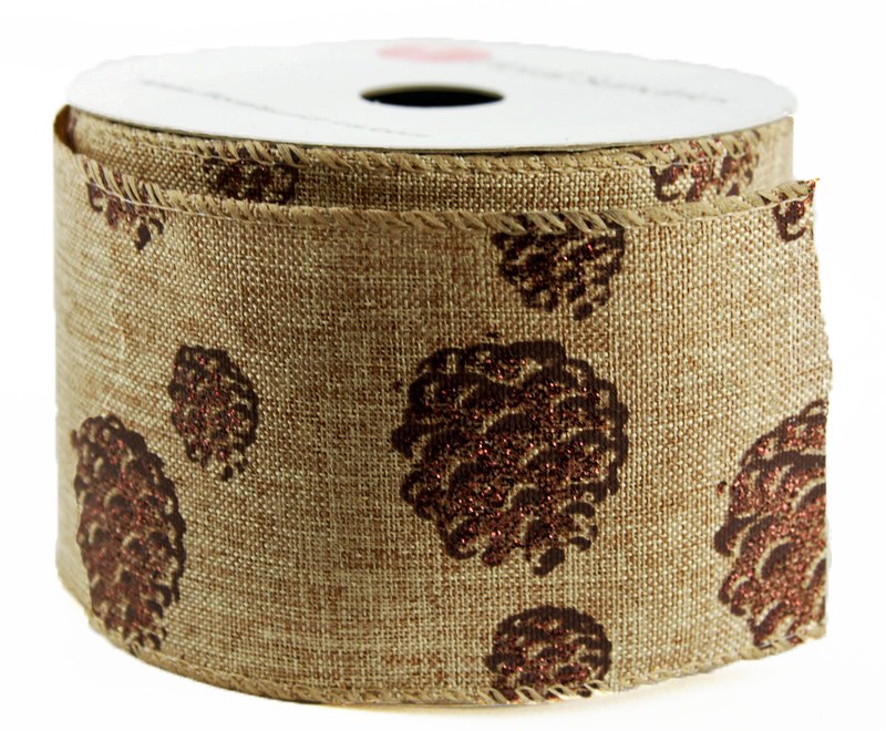 Christmas Ribbon Wired Edge 2.5" x 10 Yards