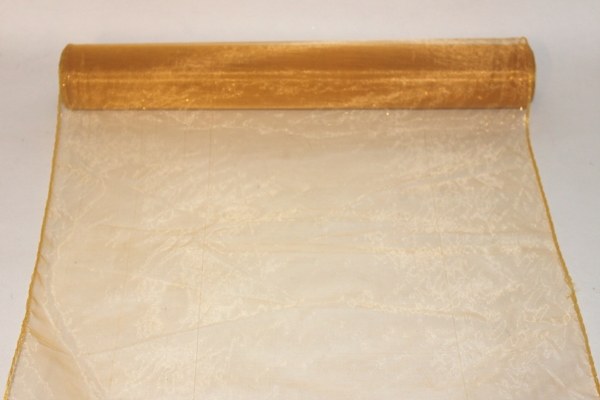 Gold organza fabirc 40cm(approx) x 10m