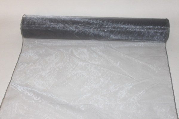 Pewter organza fabric 40cm(approx) x 10m