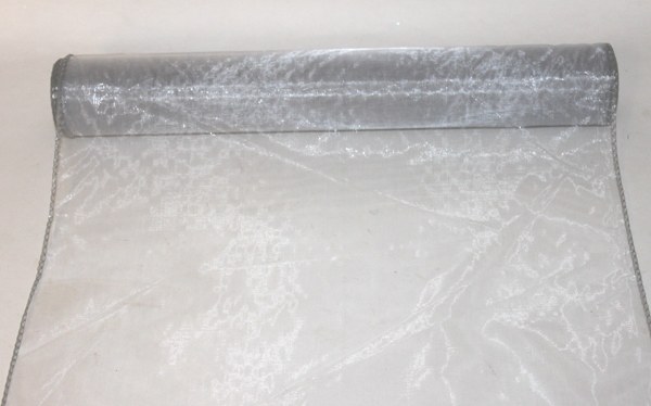 Silver organza fabric 40cm(approx) x 10m