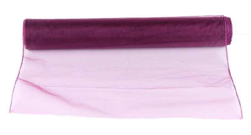 Plum Organza Fabric 0.4m x 10m