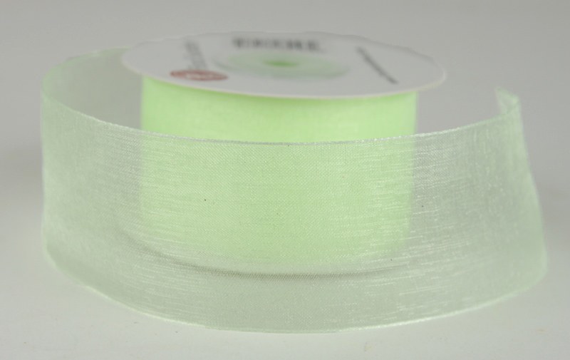 Organza Ribbon 4cm x 25Yards Cream/ Pale Yellow