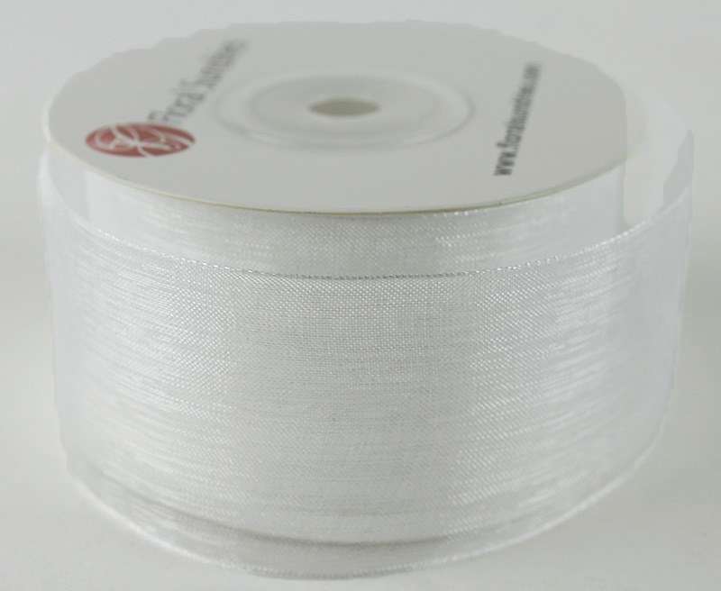 Organza Ribbon 4cm x 25 Yards White