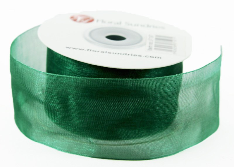 Organza Ribbon Emerald 4cm x 25 Yards