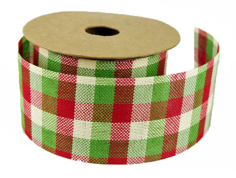 Ribbon Tartan Christmas 5cm x 10 Yards Approx
