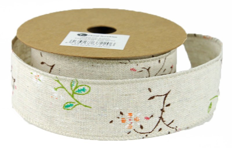 Wild Meadow Hessian Ribbon 4cm x 10 Yards