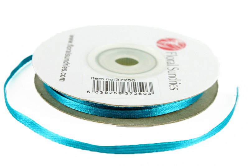Satin Ribbon 3mm x 25 Yards Turqouise