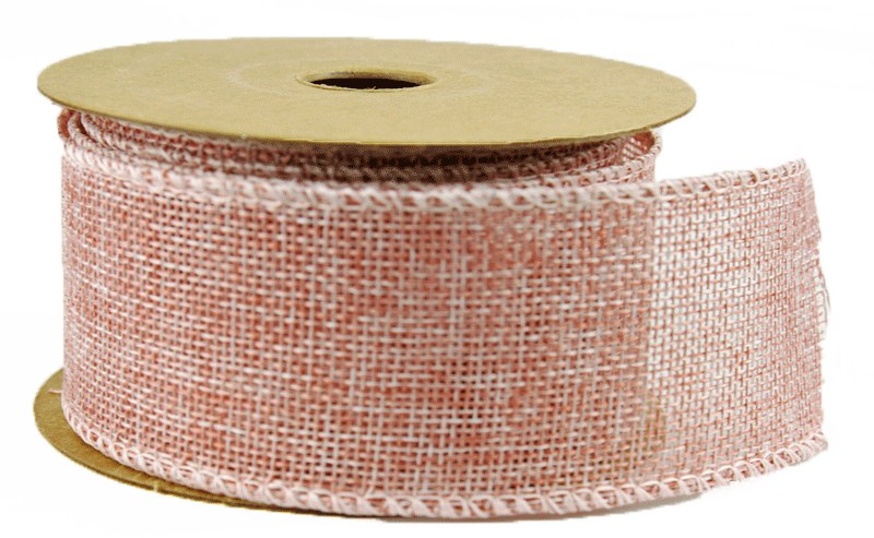 Picture of Ribbon Wired Edge Blush 5cm x 10 Yards