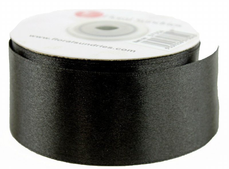 Satin Ribbon 38mm x 25 Yards Black