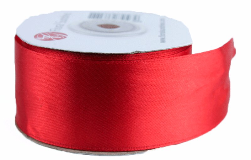 Satin Ribbon 38mm x 25 Yards Red