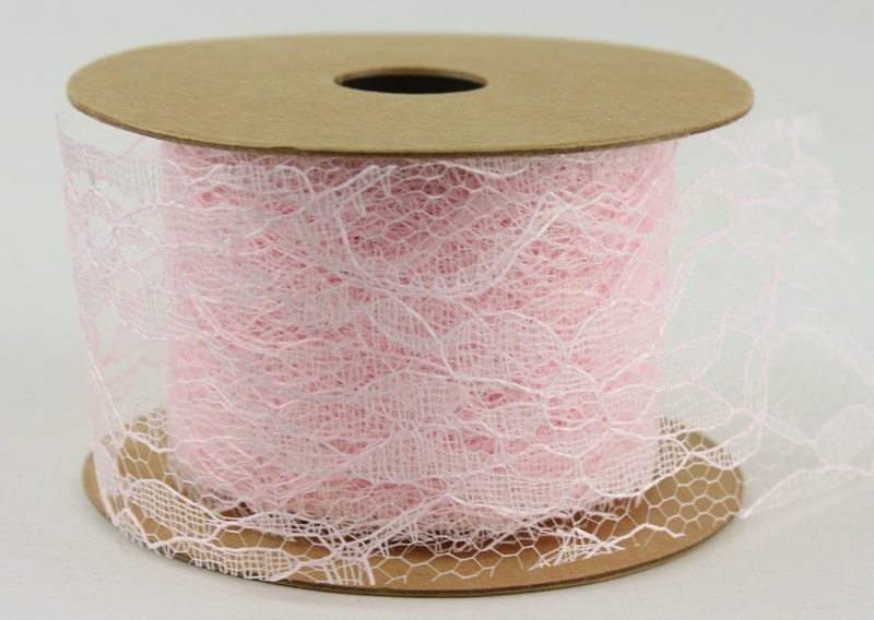 Picture of Lace Ribbon 5cm x 10 Yards Pale Pink
