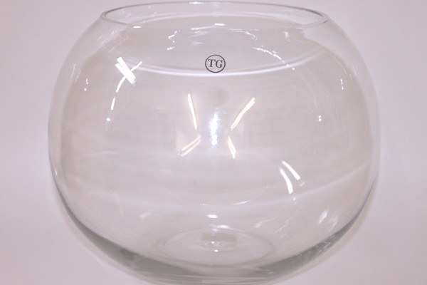 Glass fish bowl flower vase-30cm