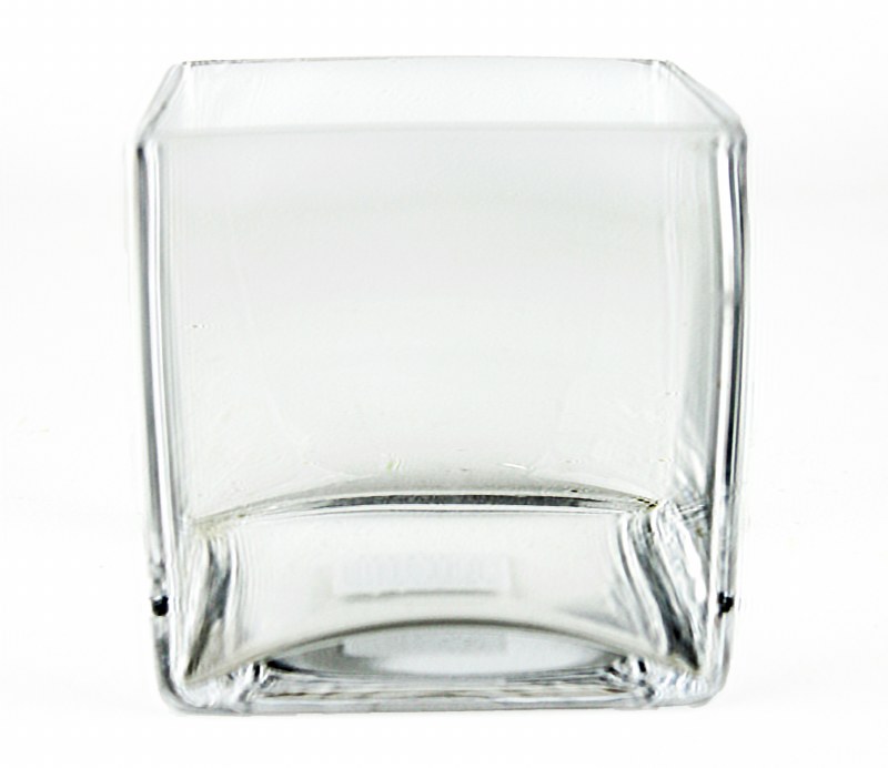 Glass Cube Clear 12cm