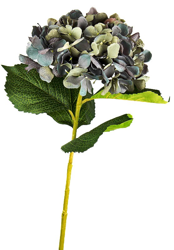 Artificial Hydrangea Stem Lavender/Green 80cm