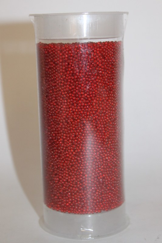 Picture of 300 grams red decorative small vase pearls
