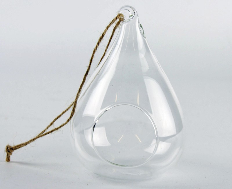 Glass Hanging LED Tealight Holder x 6
