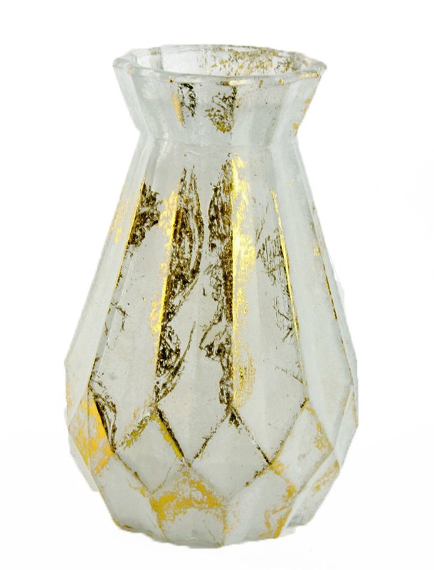 Flute Glass White/ Gold 15cm