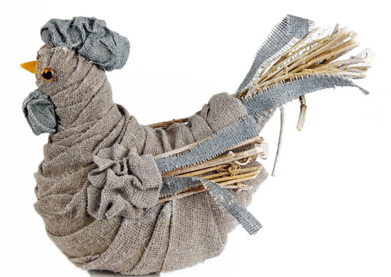 Linen hen 25cm