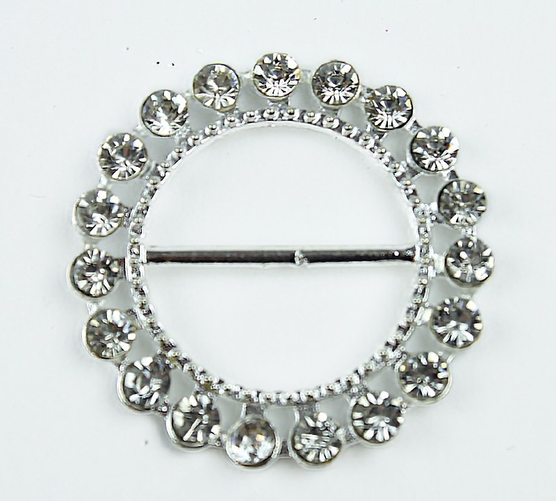 Diamante buckle wedding brooch