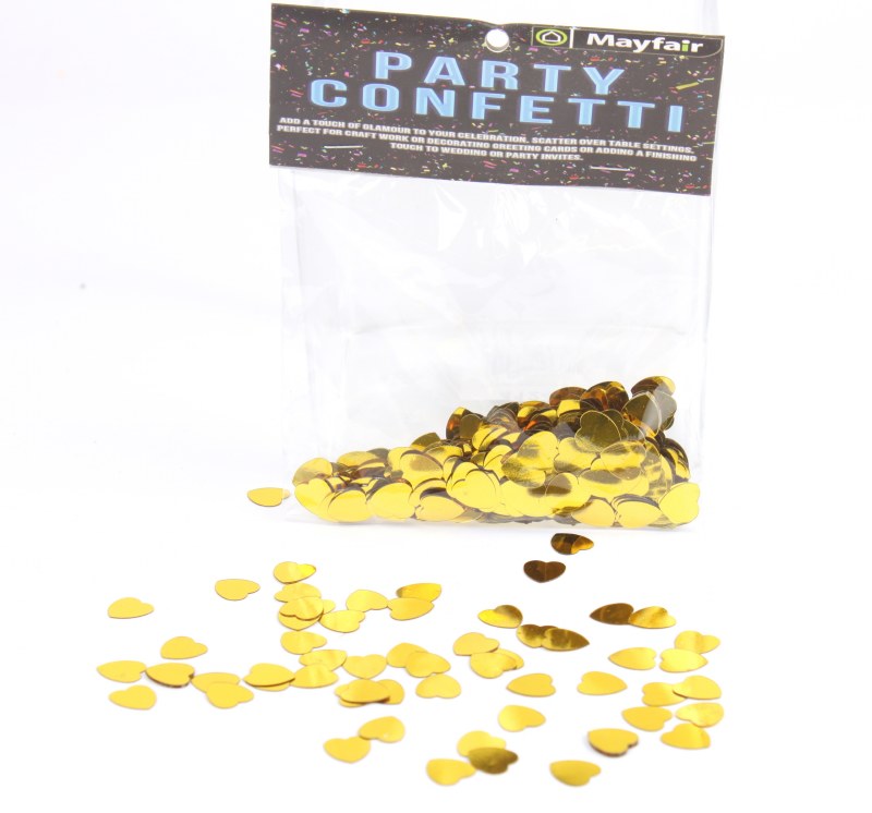 Gold Heart Confetti 10mm